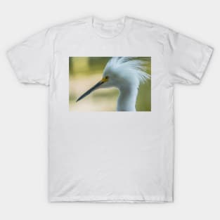 Snowy egret with a mohawk T-Shirt